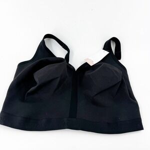 Cacique Cotton Collection Unlined Full Coverage No-Wire Bra Black 38J NWT